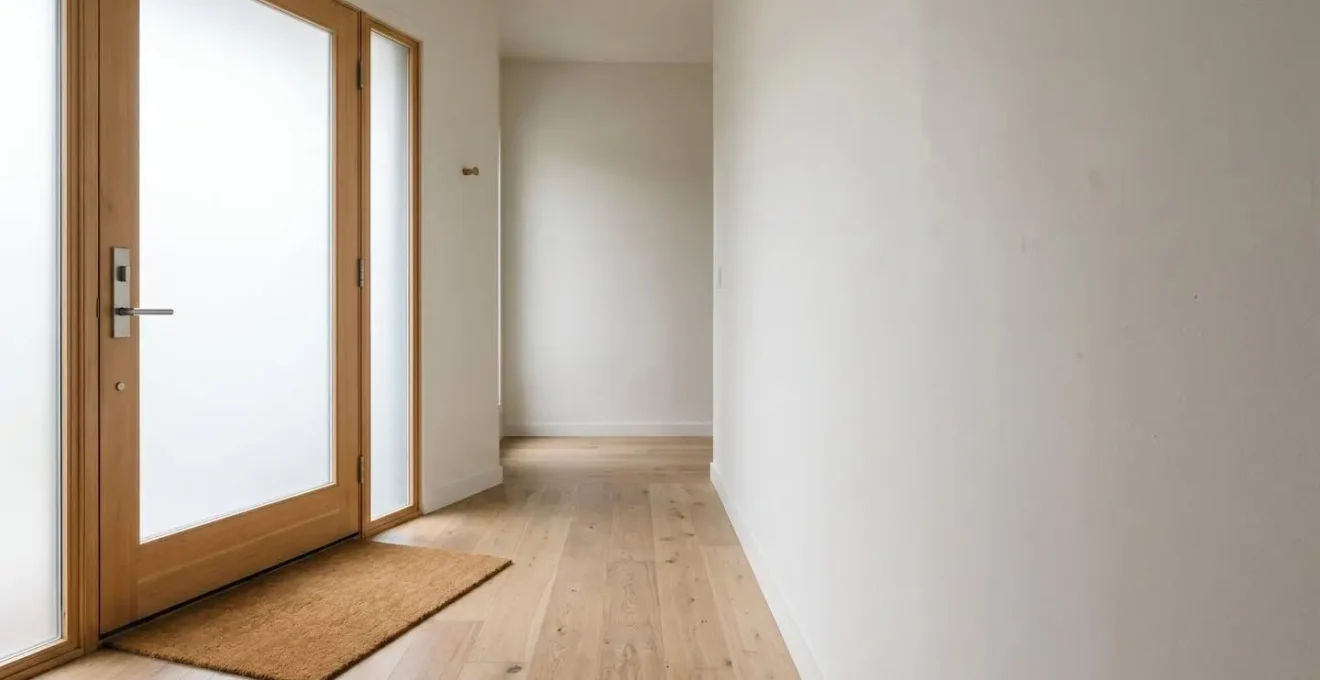 Clean home entryway showing protective barrier against outdoor pollutants